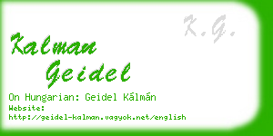 kalman geidel business card